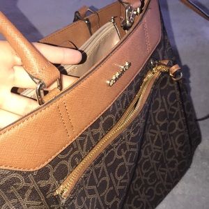 BROWN CALVIN KLEIN PURSE